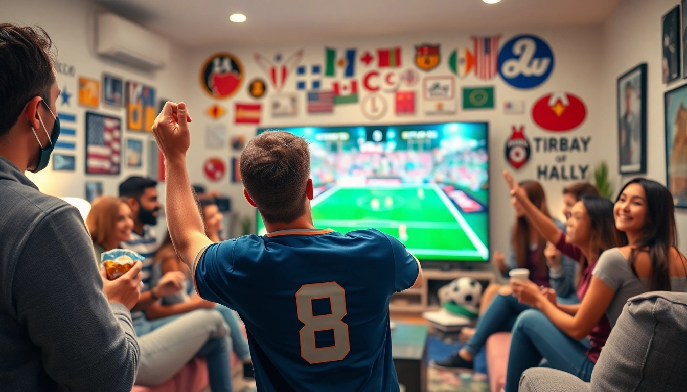 Menyaksikan bolakami streaming pertandingan sepak bola secara langsung dengan kerumunan penggemar yang bersemangat.